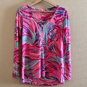 Lilly Pulitzer Sorella Top “Oh My Guava” Size XS